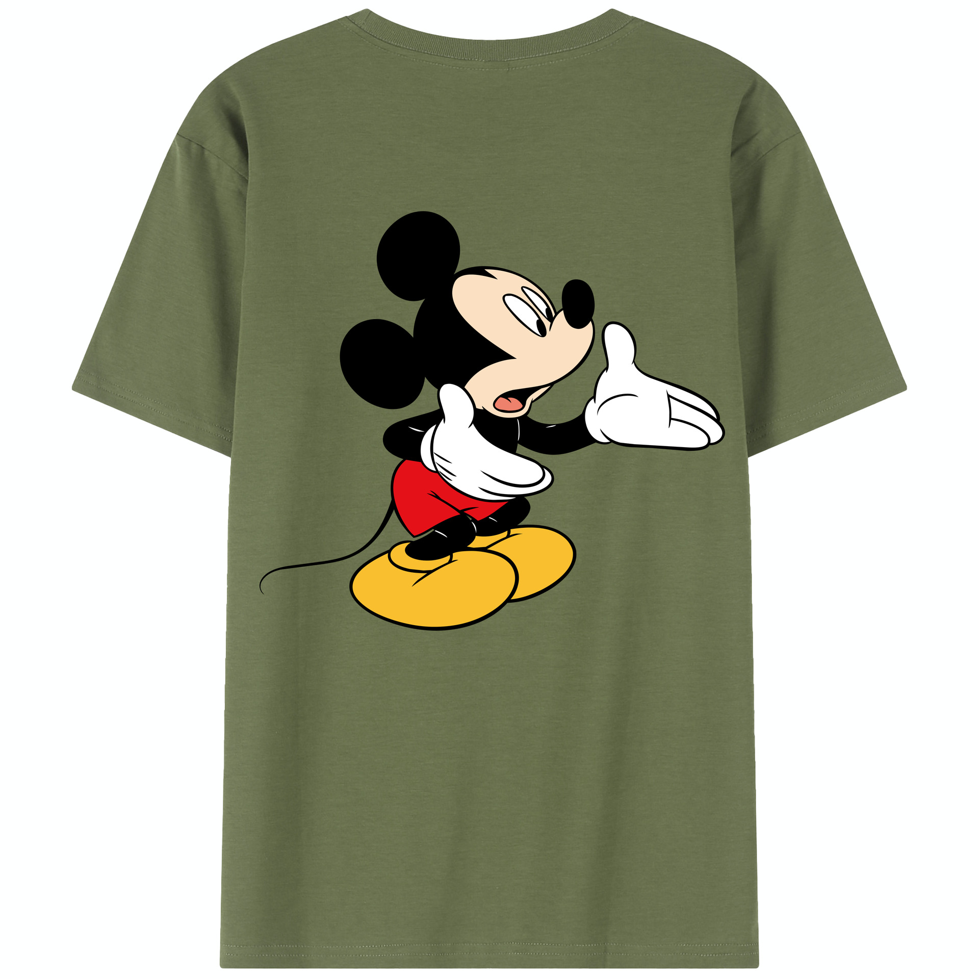 （画像用） ミッキーマウス Mickey Mouse 綿100％半袖Tシャツ（背面プリント）